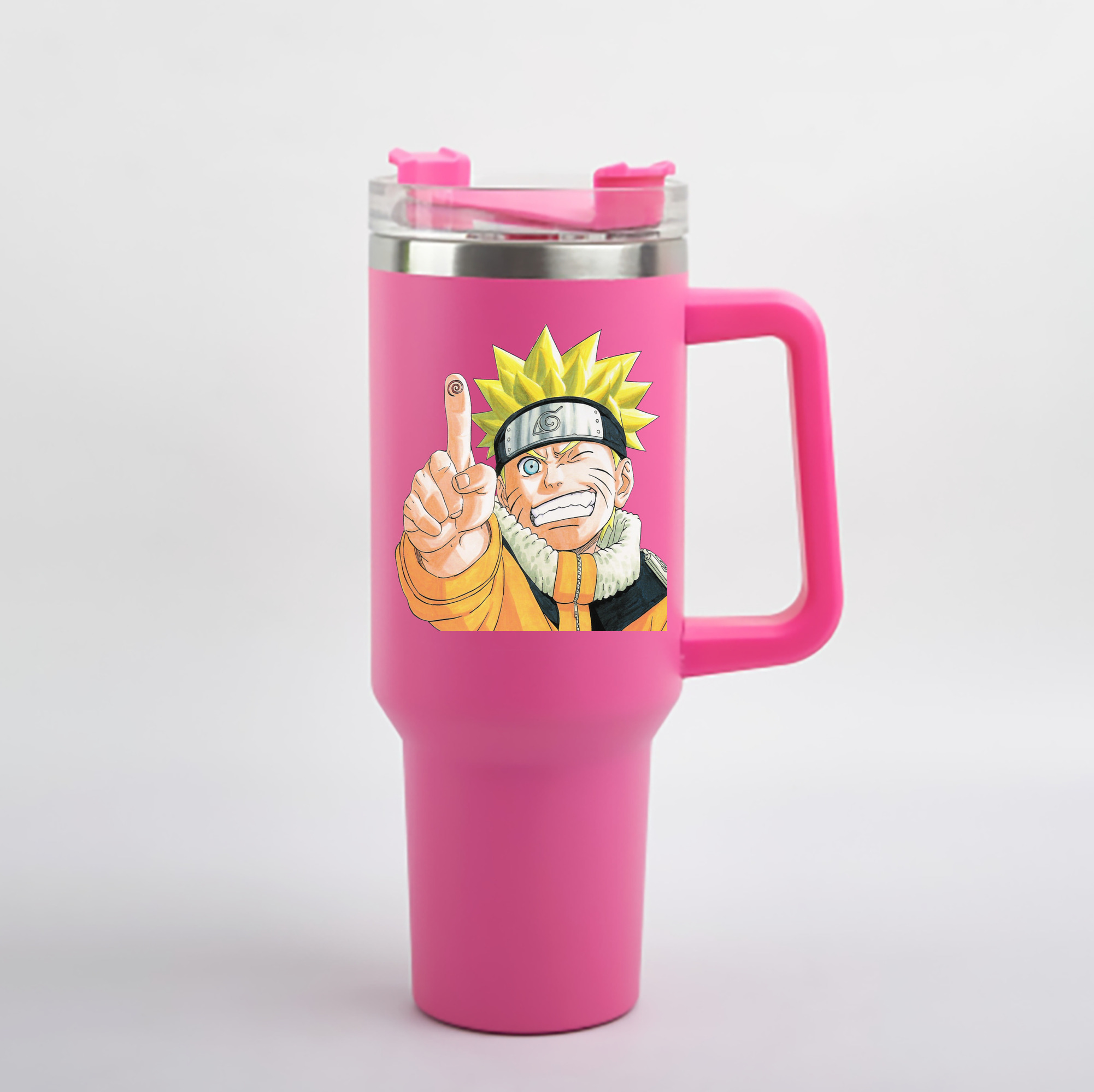 （画像用） NARUTO -ナルト- うずまき ナルト Uzumaki Naruto 1200mL車用タンブラー - クリスタルステッカー（プラスチックストロー付き）